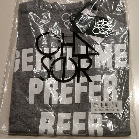 NWT Chaser "Beer" Tripleblend Graphic Print T-shirt size Small - Picture 2 of 7